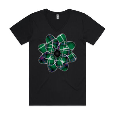 MacDonald Tartan Flower V-Neck Tee Thumbnail