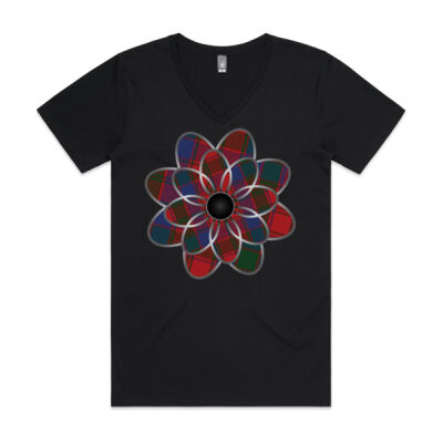 Robertson Tartan Flower V-Neck Tee Thumbnail
