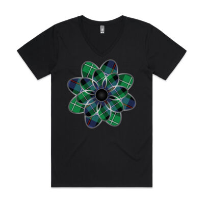 MacKenzie Tartan Flower V-Neck Tee  Thumbnail