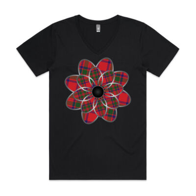 MacIntosh Tartan Flower V-Neck Tee   Thumbnail