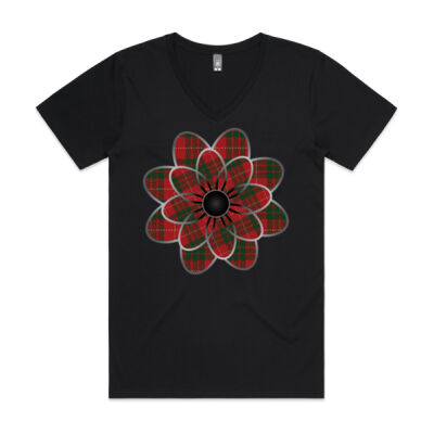 MacGregor Tartan Flower V-Neck Tee  Thumbnail