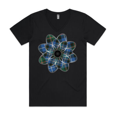 MacRae Tartan Flower V-Neck Tee  Thumbnail